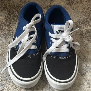 Vans Kids Black and Blue Lace-Up Sneakers
